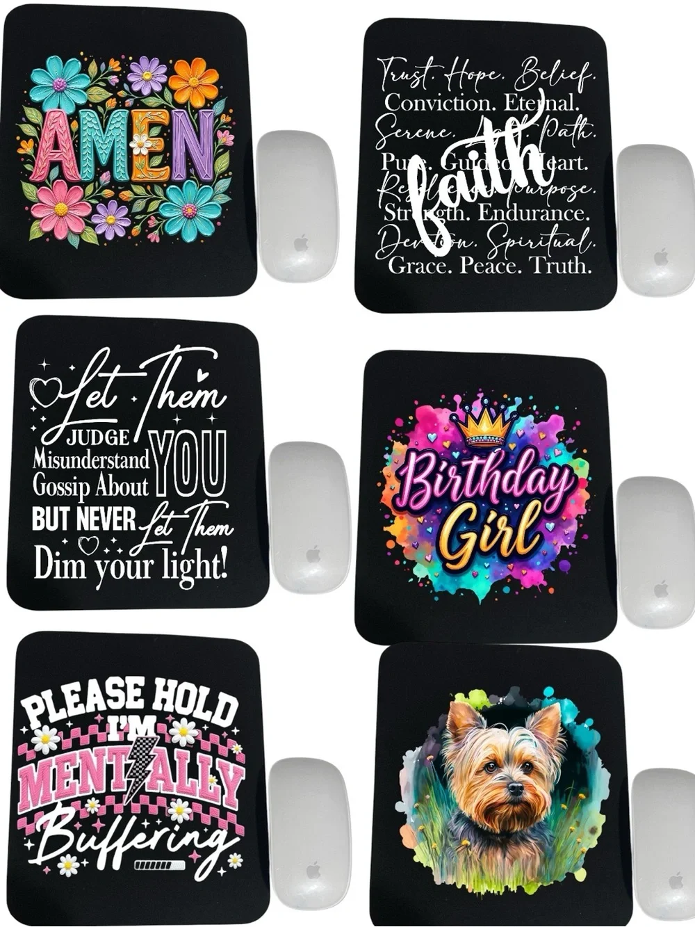 Customized mouse Pad with your logo and QR code or pick a design from my closet